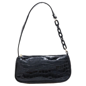 Women Stone Pattern PU Leather Handbags Lady Pure Shoulder Underarm Bag