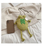 Cartoon Style Lady Chains Shoulder Messenger Bag Kawali Purse