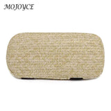Straw Female Clutch Large Capacity Armpit Bag for Lady with Zipper