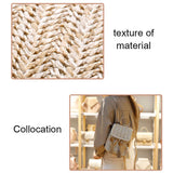 Boho Straw Shoulder Backpack with Tassel - Beach Bucket Bag