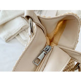 Retro Large Capacity Straw Shoulder Bag for Women