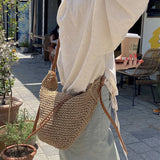 Women Straw Shoulder Bags Purses and Handbags Casual Beach Hobo Bag