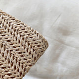 Straw Shoulder Bag Summer Purse Handbag Shopper Solid Weave Crossbody Bag