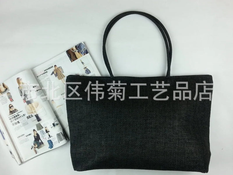 Straw Weaving Tote Handbag for Women Large Capacity Woven Shoulder Bag