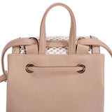 Women Straw Woven Backpack Summer Beach Female Leather Splicing Daypack