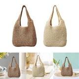 Women Straw Woven Shoulder Hand Large Weaving Casual for Vacation