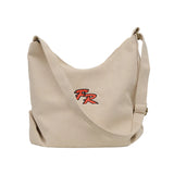 Striped Corduroy Crossbody Shoulder Bag Eco Cloth Purse