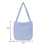 Striped Corduroy Crossbody Bag for College Girls