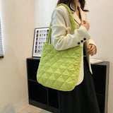 Striped Corduroy Crossbody Bag for College Girls