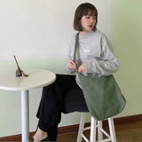 Striped Corduroy Crossbody Bag Eco Cloth Purse Solid Handbag