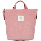 Striped Corduroy Crossbody & Shoulder Bag Eco Purse Solid Handbags