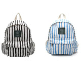 Stripes Canvas Backpack for Teenage Girls