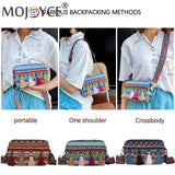 Women Stripes Printing Underarm Bags Casual Tassel PU Leather Shoulder Bag