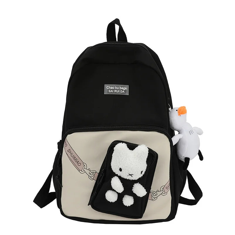 Women Student Bear Backpack Lady Travel Bagpack Female Rucksack