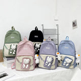 Women Student Bear Backpack Lady Travel Bagpack Female Rucksack