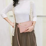Women Envelope Shoulder Messenger Bag Zipper Pu Leather Casual Square Bag