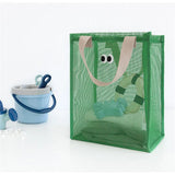 Eye Print Women Beach Bag Tote Bag Mesh Fabric Reusable Shopping Shoulder Bag