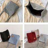 Women Linen Beach Bag Large Capacity Shoulder Tote Casual Travel Shopping