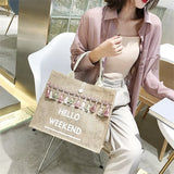 Tassel Shoulder Bag Large Capacity Beach Tote Casual Girls Shopping Bag
