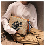 Women Summer Beach Bags Woven Vacation Beach Cross Bag Tassel Straw Bags Handbag