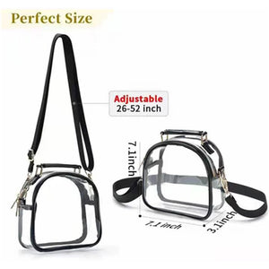 Women Summer PVC Clear Shoulder Armpit Bags Ladies Casual Transparent Tote