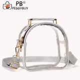 Women Summer PVC Clear Shoulder Armpit Bags Ladies Casual Transparent Tote