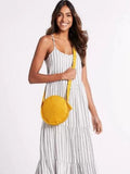 Summer Rattan Bag Woven Crossbody Straw Beach Round Bag