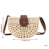 Women Straw Crossbody Bag Rattan Bohemian Clutch Shoulder