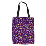 Women Supermarket Shopping Bag Cartoon Candy Ice Cream Canvas Tote Bags
