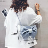 Women Sweet Bow-knot Crossbody Bags Shopping Shoulder Bags Ladies Handbag