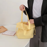 Women Ruffles Bucket Bag Shoulder Bags