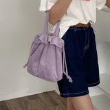 Women Ruffles Bucket Bag Shoulder Bags