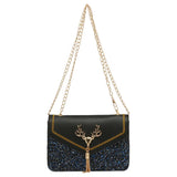 Women Tassel Deer Handbags Shoulder Bag Ladies Female Handbag Phone Purse