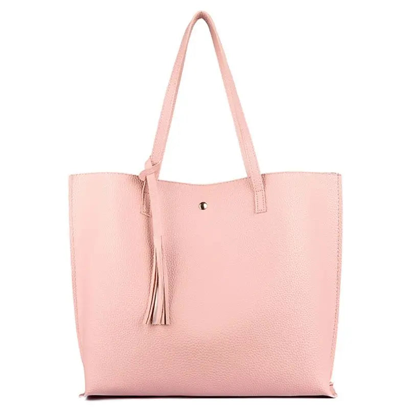 Women Tassel Shoulder Tote Purse Large Capacity Top Handle Bag