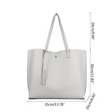 Women Tassel Shoulder Tote Purse Large Capacity Top Handle Bag
