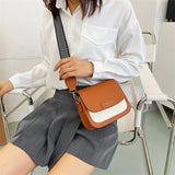Textured Shoulder Bags Contrasting Colors Messenger Bags for Women