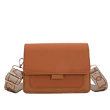 Women Textured Shoulder Bags Contrasting Colors Messenger Bags
