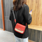 Textured Shoulder Bags Contrasting Colors Messenger Bags for Women