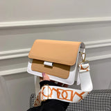 Textured Shoulder Bags with Contrasting Colors - Messenger Bags