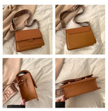 Women Textured Shoulder Bags Contrasting Colors Messenger Bags