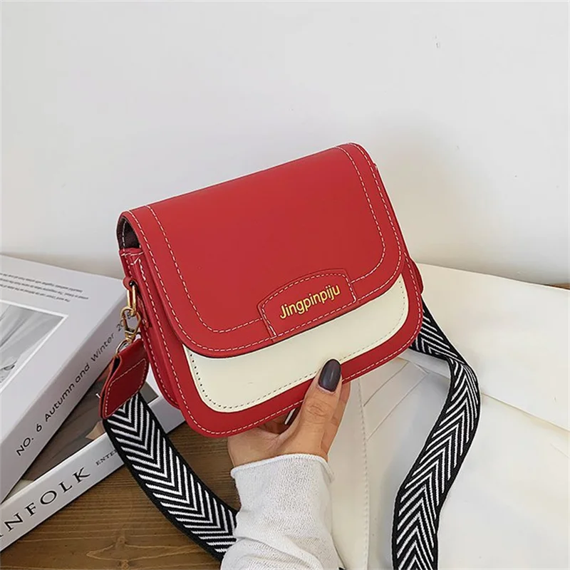 Textured Shoulder Bags Contrasting Colors Messenger Bags for Women
