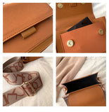 Women Textured Shoulder Bags Contrasting Colors Messenger Bags