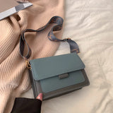 Textured Shoulder Bags with Contrasting Colors - Messenger Bags