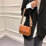 Textured Shoulder Bags with Contrasting Colors - Messenger Bags