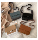 Women Textured Shoulder Bags Contrasting Colors Messenger Bags