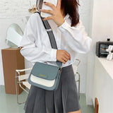 Textured Shoulder Bags Contrasting Colors Messenger Bags for Women