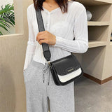 Textured Shoulder Bags Contrasting Colors Messenger Bags for Women