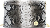 Snakeskin Envelop Clutch Handbag with Chain Strap