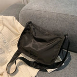 Canvas Oxford Women Shoulder Bag with Wide Strap