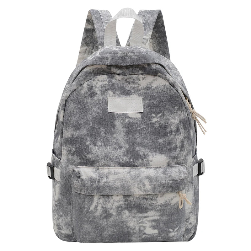 Tie Dye Print Backpack Preppy Style Large Rucksack Handbags